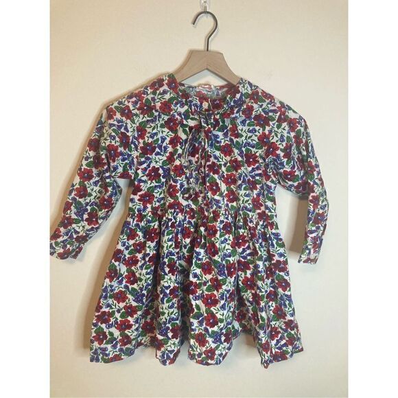 Hanna Andersson Vintage Girls Toddler 120 cm Floral Dress Size 6-7
